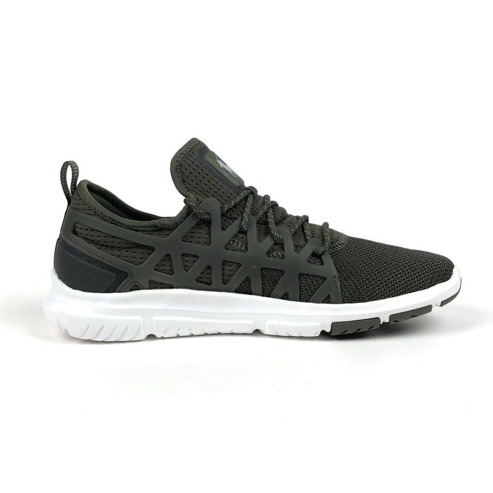 Polo Ralph Lauren Train 200 Green White Low Shoes - Picture 5 of 9